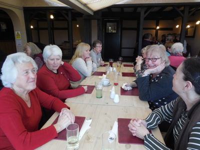 2017 Christmas lunch Vera, Sylvia, Diane W, Marg, Heather, Angela