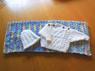 Made by Jan Clark for her great nieces baby which is due soon.