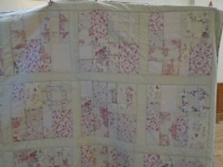 This is the first quilt that Davina has made, it is a large double bed size.