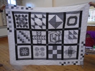 Using just black and white fabric Barbara shows in this sampler quilt, it can be stunning
