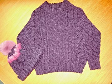 Jan Clark made this sweater for friends and family for Christmas.