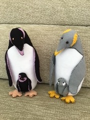 animals and toys made by Barbara Bennett during her convalescence after having a complete knee replacement in April 2021.