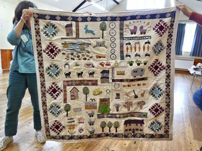 Beautiful memory quilt made by Evelyn, an heirloom