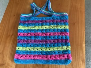 Crochet shopping bag made by Jenny Crisp
