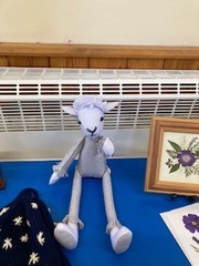 Sheep made by Gill Davies during her working holiday on a cruise ship to the east coast of Canada 