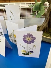 Pretty dried flower cards made by Rosemary