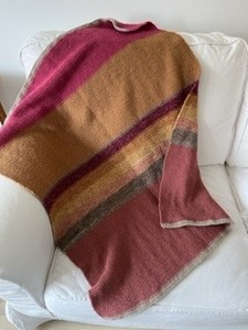 A lovely knitted blanket made by Pat for Jackie’s church