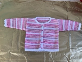 Cardigan made for little friend Imogen by Jenny