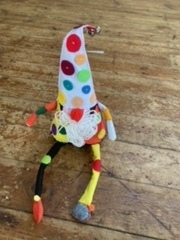 Gill made this gnome using up all her bits and pieces of felt