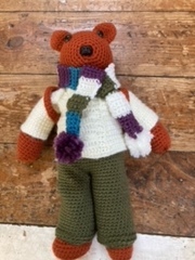 Teddy knitted by Julie
