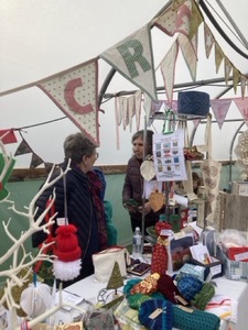 Maggie and Evelyn on the Madley Craft Group stand