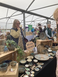 Becky with here fabulous pottery