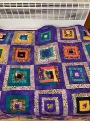 Caroline hand sewed this fabulous quilt using the Manx quilting method