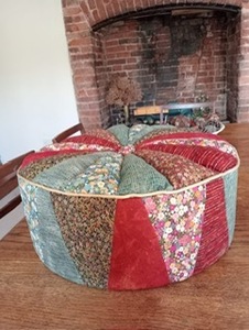 Wonderful pouffe made by Evelyn