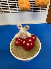 Cute little mouse needle felted by Sheila