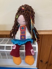 Wonderful doll crocheted by Heather