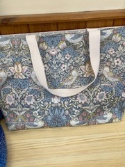 Oil cloth shopping bag made by Jenny