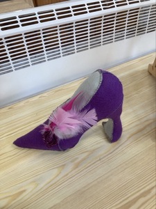 Prototype of a shoe made by Beth using felt