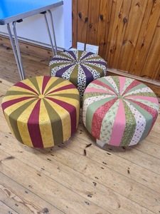 Tuffets from the tuffet workshop - Jenny P, Anne and Evelyn