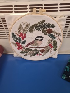 Embroidery using a variety of stitches by June