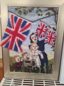 Feltwork artwork created for VE Day by Sheila