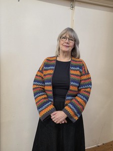 Gail colourful crochet cardigan 