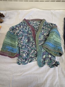 Dexi crochet panel cardigan