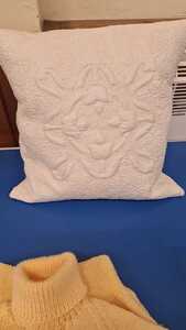 Tarpunto cushion cover by Evelyn