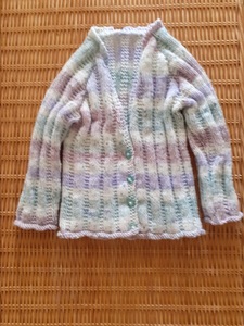 Sandra has been knitting a very colourful jumper to keep her granddaughter warm in the autumn. She'll enjoy wearing it!